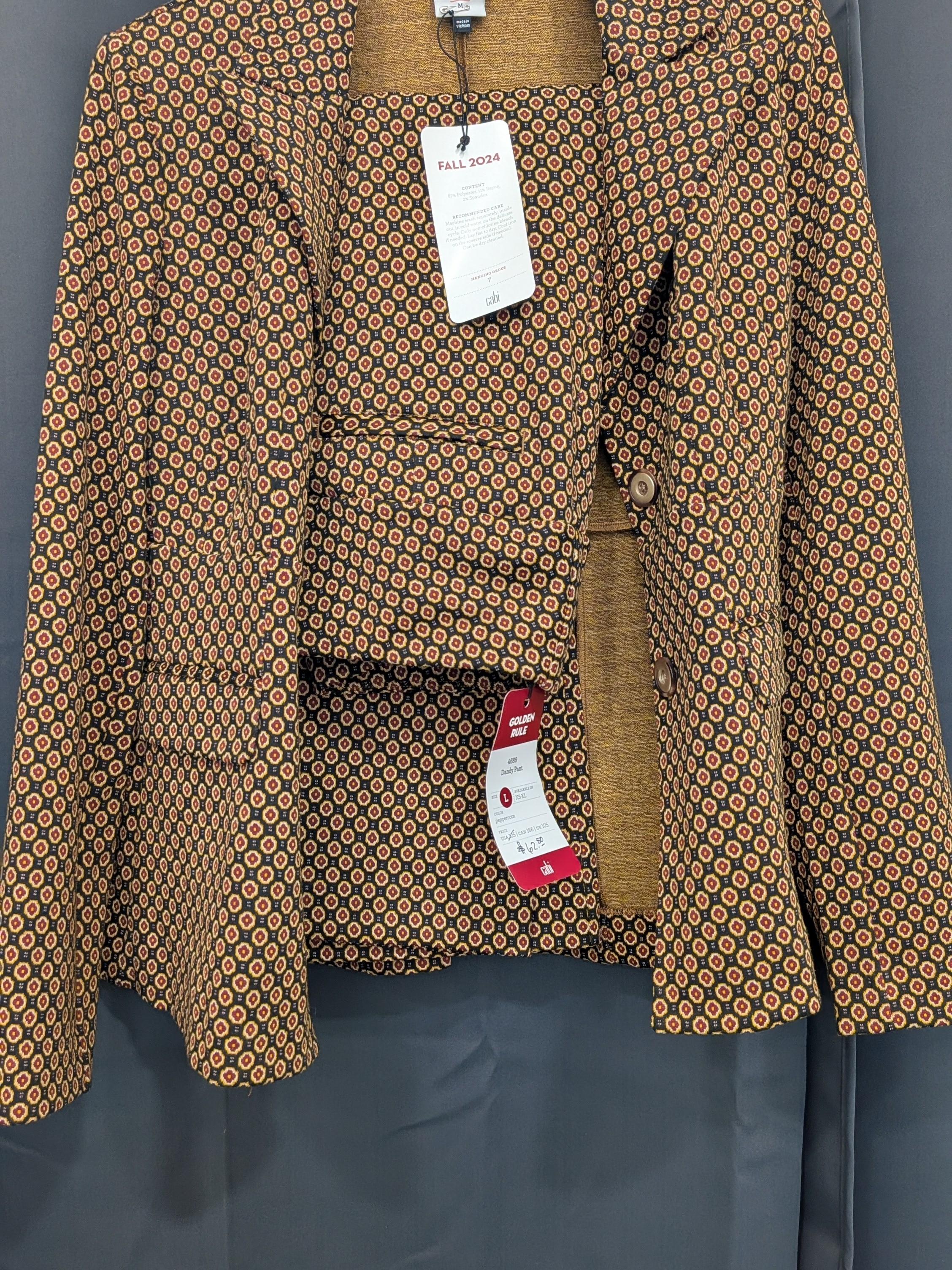 Cabi Geometric Print Blazer And Pants